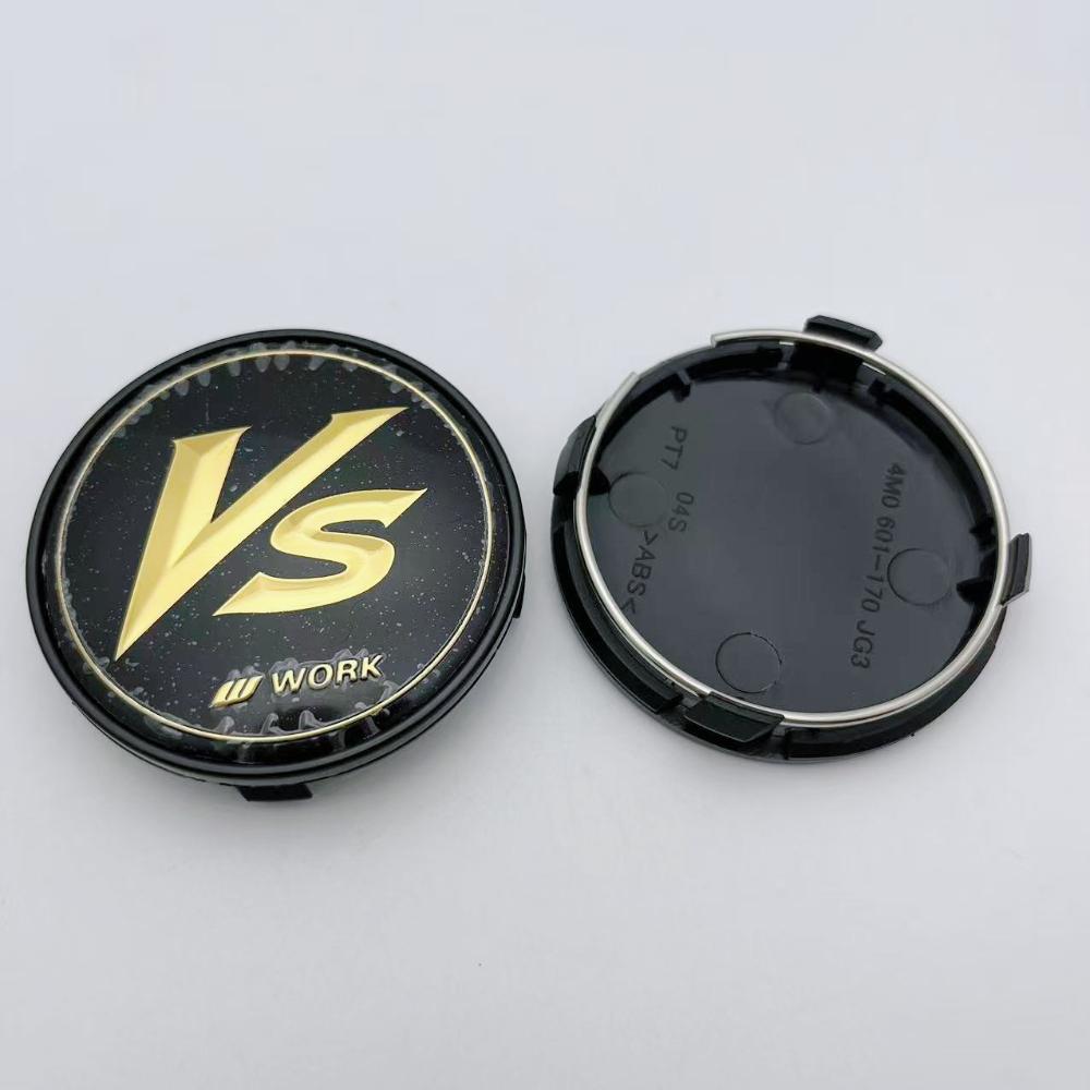 

4pcs JDM 61mm VS W Work Logo Emblem Badge Car Wheel Center Caps Rims Center Dust Cover Wheel Hubcaps Car Styling Accessories VS W Work Badge&4pcs 61mm Wheel Caps