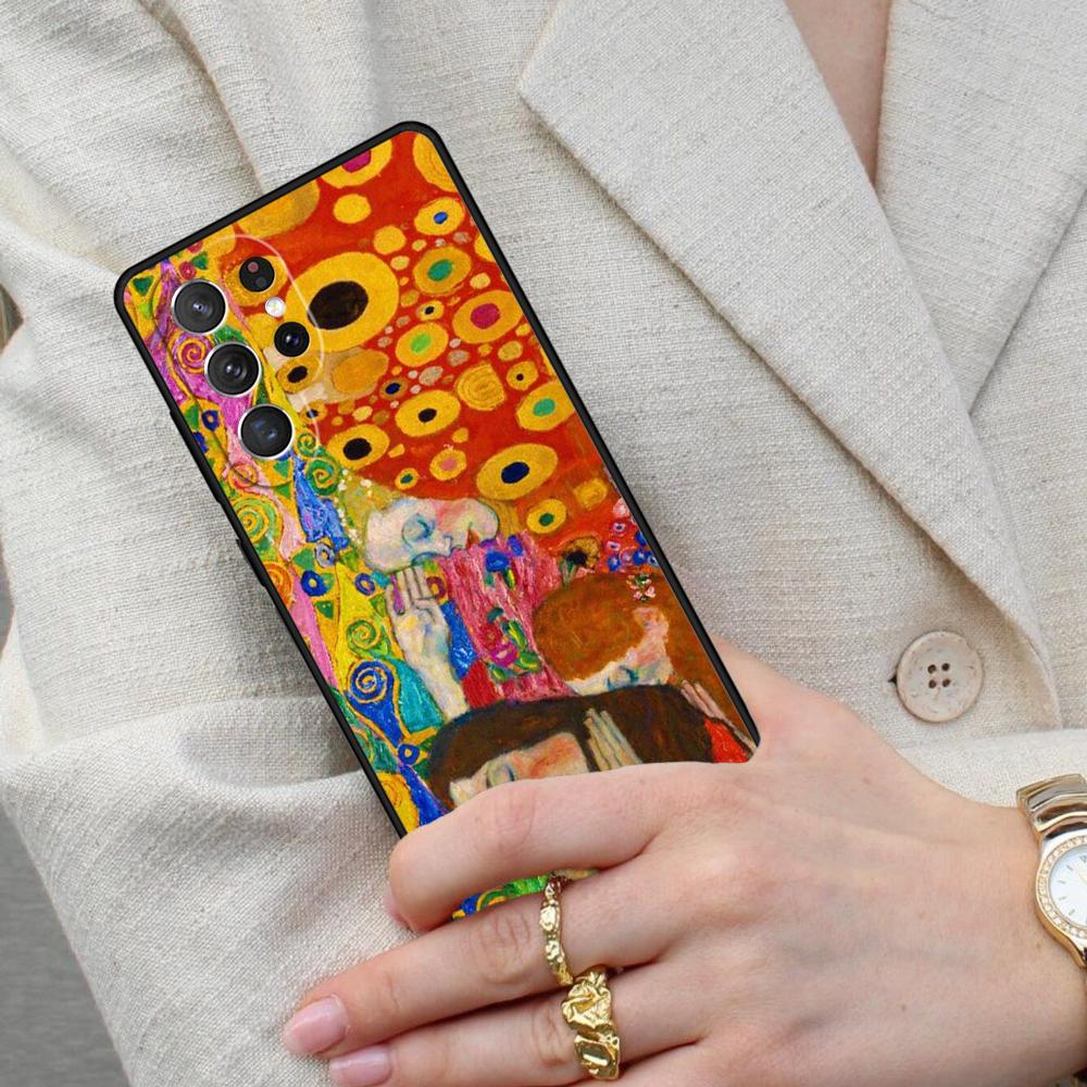 Gustav Klimt Abstrakte Malerei Handyhülle für Samsung Galaxy S26 Ultra S25 S24 S23 S22 S21 S20 Note10 Hülle