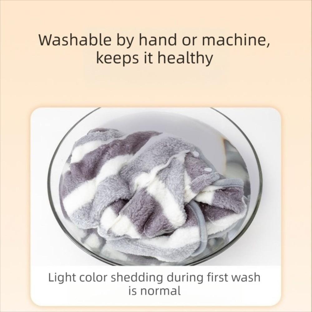 Super Absorbent Coral Velvet Towel Quick-Dry with Adjustable Belly Strap Dog Bathrobe Thickned Soft Striped Dog Towel