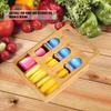 Food Storage Bag Container Bamboo Polished  Drawer Design Food Bag Storage Box for Kitchen Home