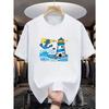 European Sizes Men'S T-Shirt Featuring a Cartoon Lighthouse And Anchor Design, Perfect for Nautical Themes. Stylish Short-Sleeve Tee for Casual