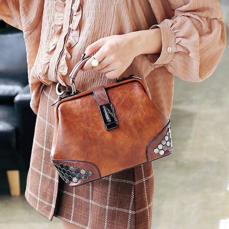 Fashion Sequined Messenger Bags Shell Bag Women Leather Handbags Shoulder Bags for Women Luxury Crossbody Doctor Bag Bolso Mujer