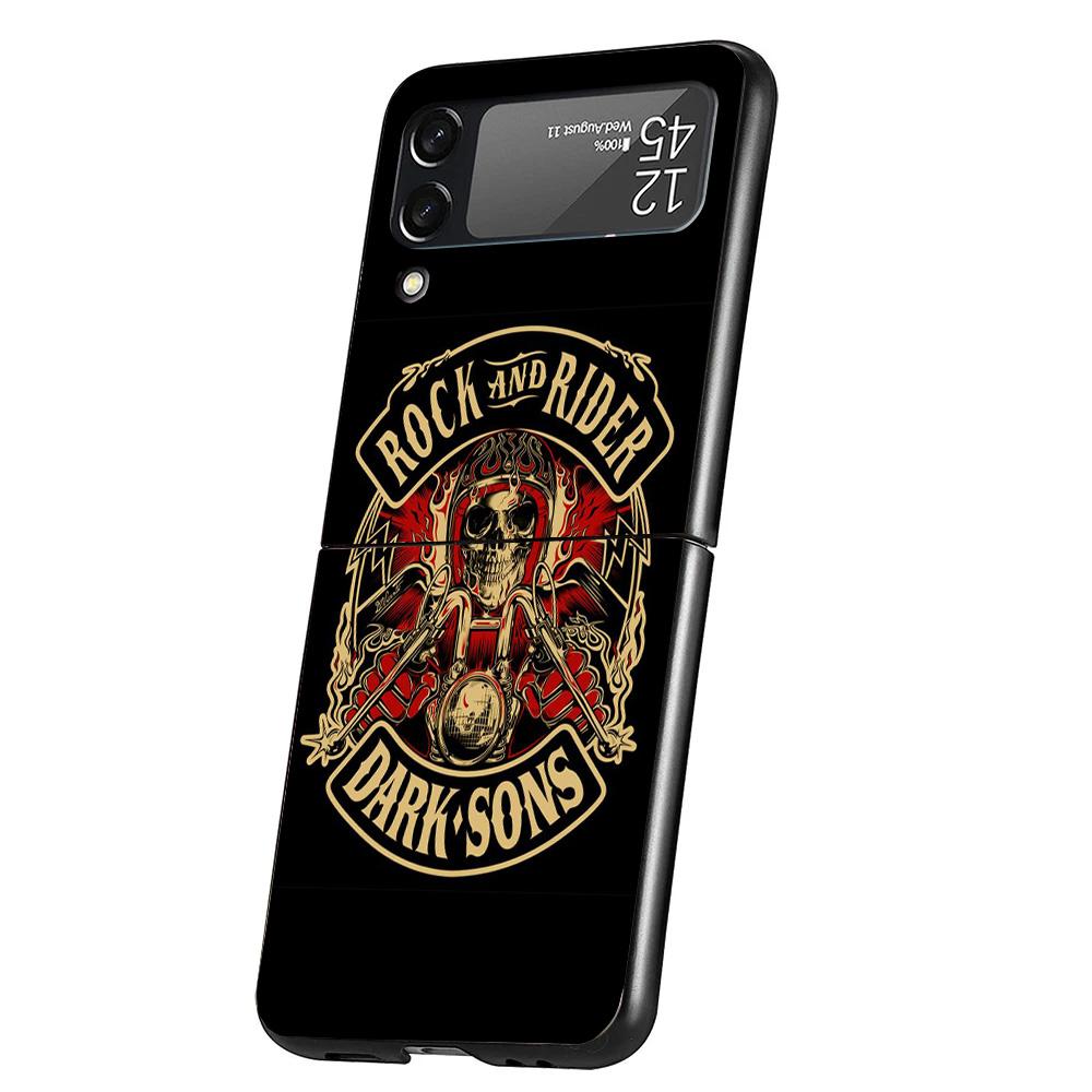 Motorcycle Gear Phone Case For Samsung Galaxy Z Flip 7 6 5 4 3 5G Cover ZFlip7 ZFlip6 ZFlip4 ZFlip5 ZFlip3 Coque Fundas Galaxy Z
