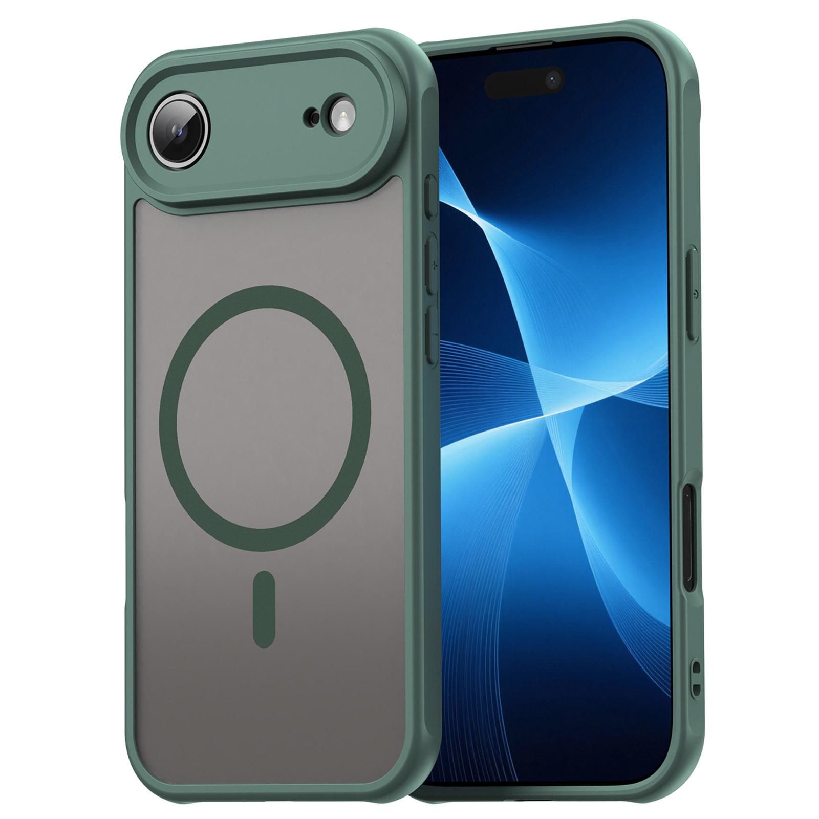 

For iPhone 17 Air Case Compatible with MagSafe Anti Drop PC+TPU Phone Cover Green
