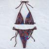 Women's Split Printed Sexy Bikini Fashion With Chest Pad No Steel Bra Swimsuit