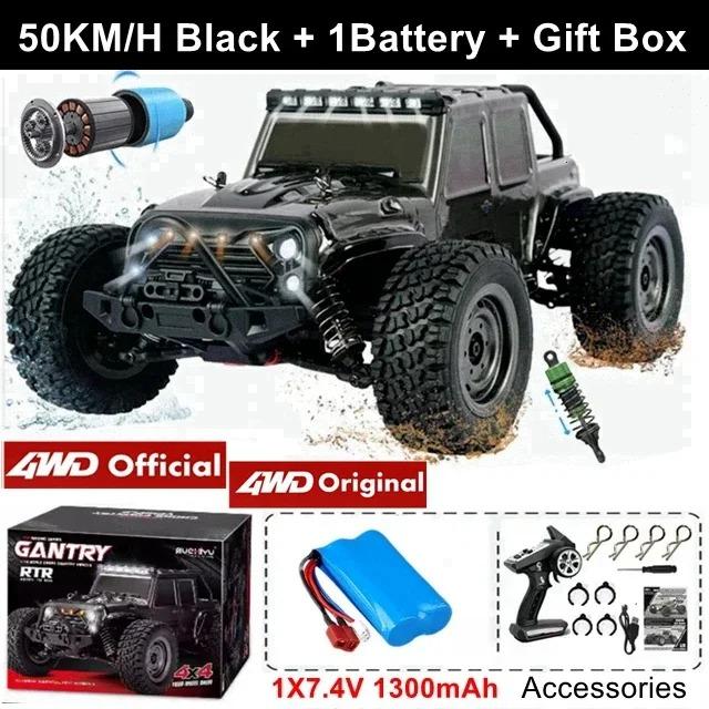 1:16 4WD Brushless RC Car 80KM/H High Speed, Off-Road 4x4 Drift Racing Truck for Adults & Kids
