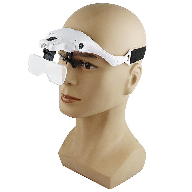 1.0X 1.5X 2.0X 2.5X 3.5X Adjustable 5 Lens Loupe LED Light Headband Magnifier Glass LED Magnifying Glasses With Lamp