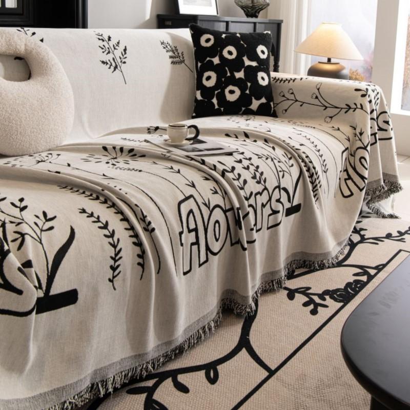 Kempování Piknik Květiny Rostliny Podložka Přehoz Deky Obývací Pokoj Pohovka Poloha Páru Moderní Přehoz Barevný Blok Deka Kryt