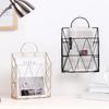 1 Pcs Wall-mounted Decorative Rack Storage Bag Wrought Iron Gift Basket Simple Newspaper Sundries Storage Basket