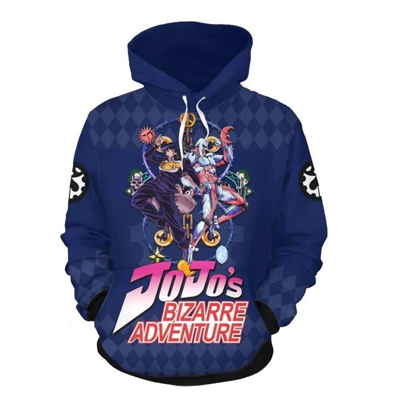 Jojos Bizarre Adventure Hoodie 3d Print Hooded Sweatershirt Pullover Cosplay
