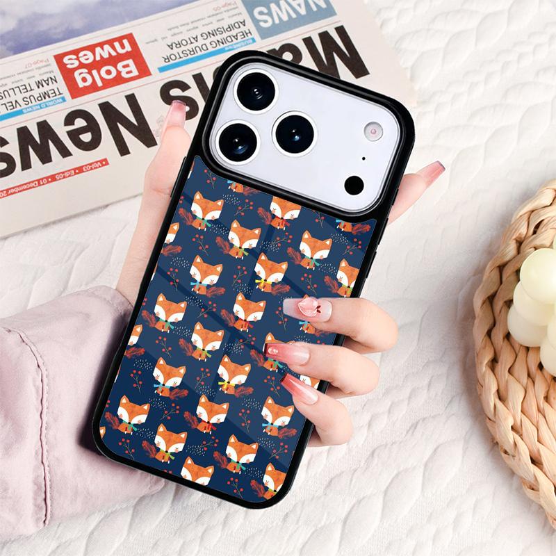Autumn Leaves Fall Fox Pumpkin Phone Case For IPhone 17 16e 15 14 13 12 11 Pro Max Air Mini Soft Protective Cover