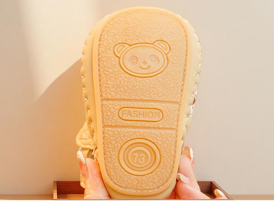 Scarpe per primi passi da bambino antiscivolo con suola morbida, cartoni animati, con velluto, per bambini da 0 a 1 anno