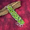 Green Sea Sediment & Tsavorite 925 Solid Sterling Silver Bracelet Adjustable, Chain Bracelet Handmade Gemstone Jewelry, For Thanksgiving