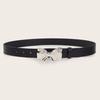 New mirror bow buckle belt versatile simple retro women's glossy belt decorative jeans belt trend