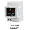 6IN1 Din Rail AC Monitor 110V 220V 380V 100A Voltage Current Power Factor Active KWH Electric Energy Frequency Meter