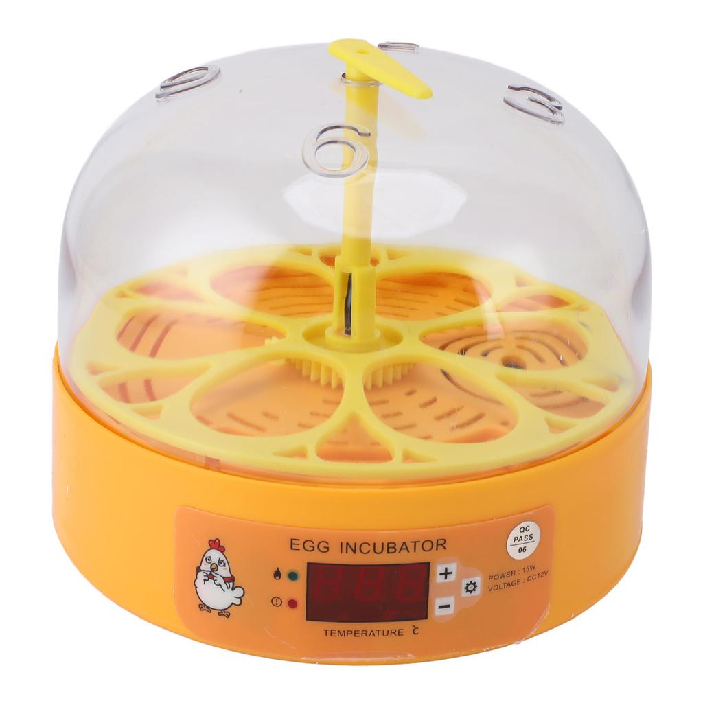 Egg Incubator 6 Eggs Smart Egg Hatchery Temperature Control Manual Egg Turning Poultry Incubator
