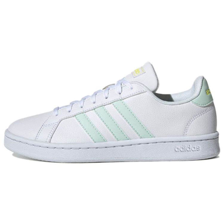Adidas  Grand Court White Dash Green Women Sneakers Footwear-White Shock-Yellow EG7643