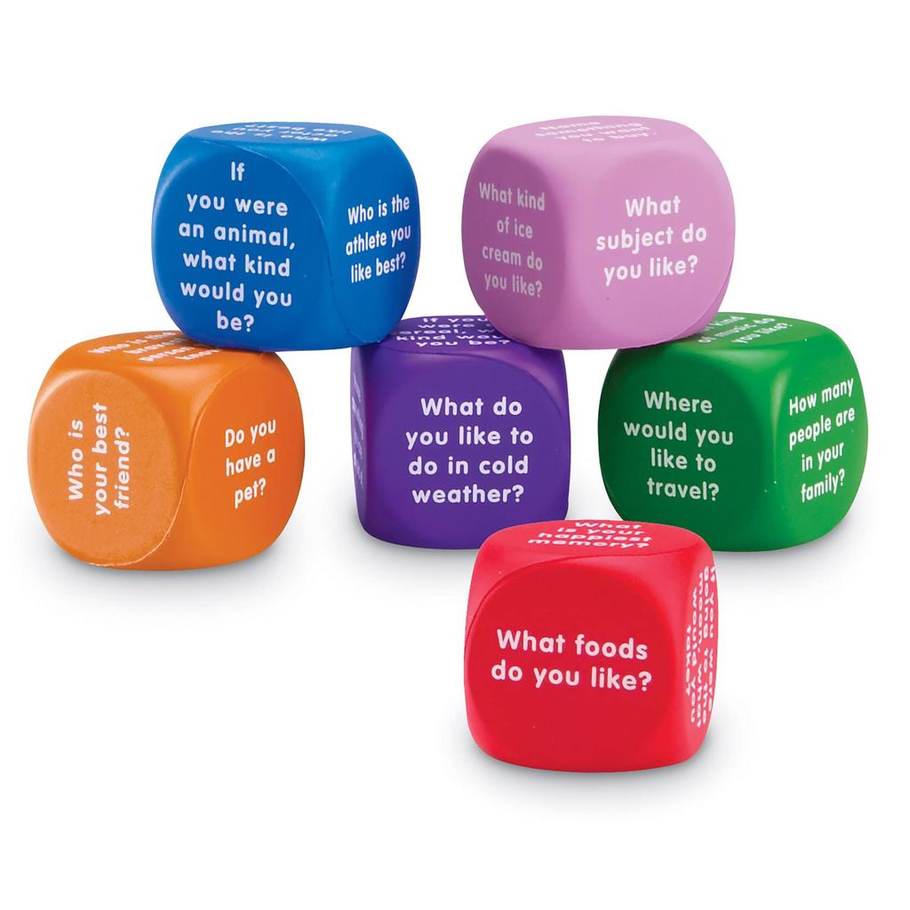 Learning Resources English Conversation Dice, Set of 6, LER7300, Authentic