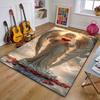 Angel Holding Heart with Radiant Halo Patterned carpet, suitable as a non slip play mat for the living room and bedroom sofa