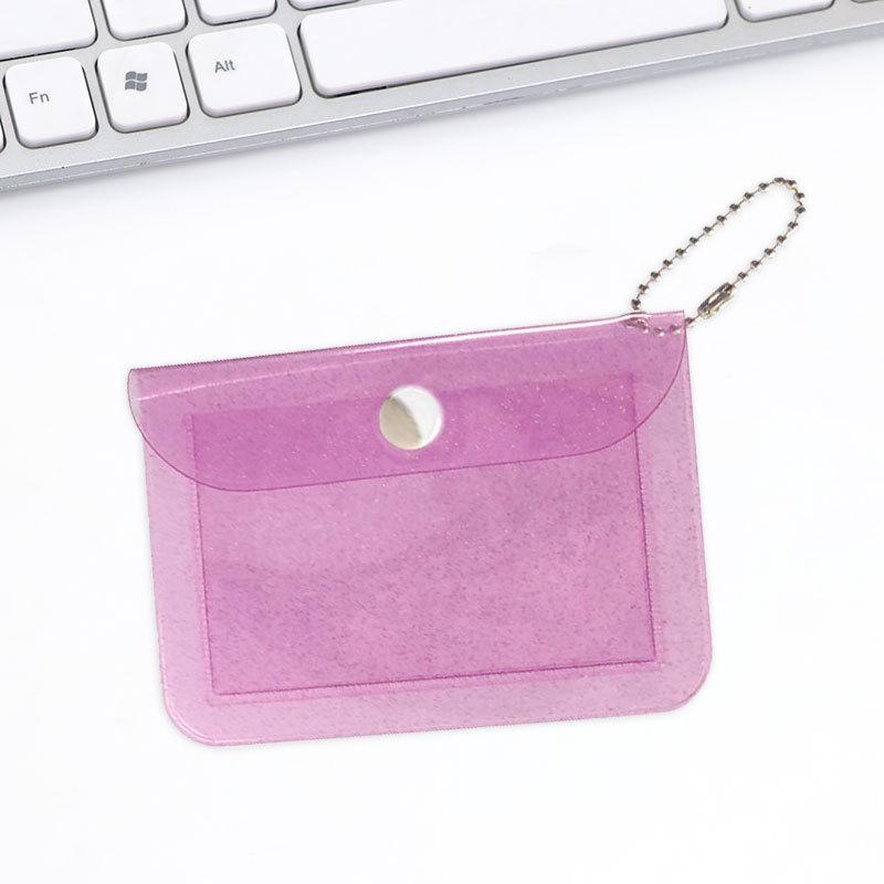 Japanese & Korean Style Snap Button PVC Mini Wallet: Cartoon Coin Purse, Portable Earphone & Key Case Pendant