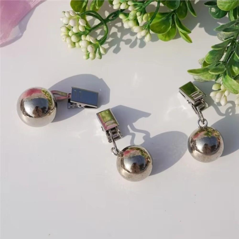4pcs Solid Metal Ball Curtain Drape Holder Windproof Table Cover Pendant Clips  Outdoor Picnic Decor