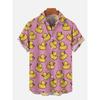 Camicie Cosplay Unisex da Uomo Stampe 3D Giuntura Cartone Animato Stampa Anatra Carina Camicia a Maniche Corte Moda Camicie Hawaiane da Uomo