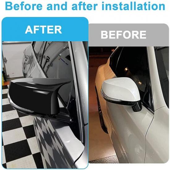 For Infiniti Q50 Q60 Gloss Black Mirror Cover Caps Housing M3 Style 2014-2024 US