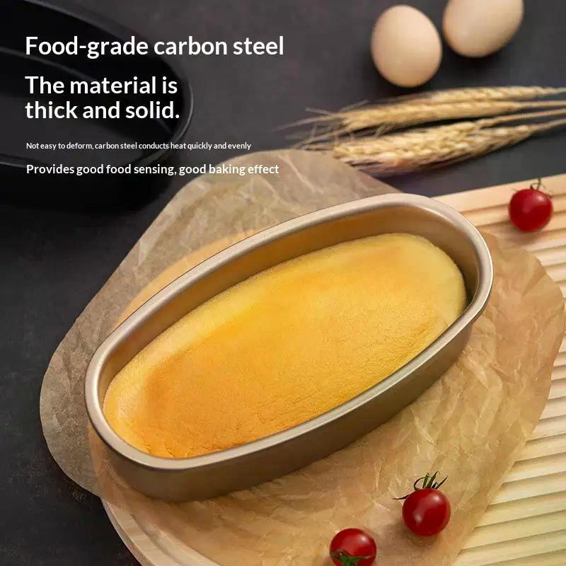 1Pcs Deep Cheese cake Mould Tin Metal Baking Accessories Nonstick Bakeware Oval Shape Baking Pan Bread Loaf Mold