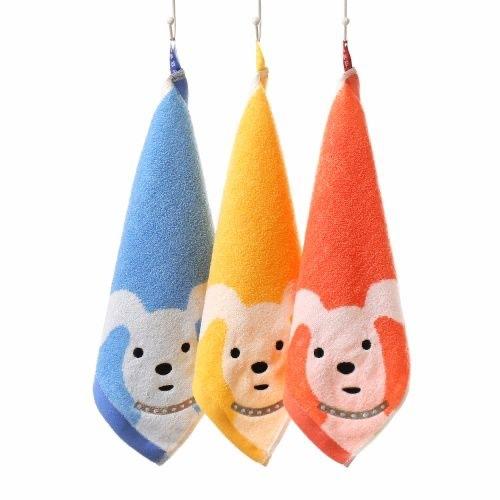 Kinder-Quadrat-Handtuch aus reiner Baumwolle, Kindergarten-Welpen-Jacquard, Handtuch, Waschlappen und wasserabsorbierendes kleines Handtuch