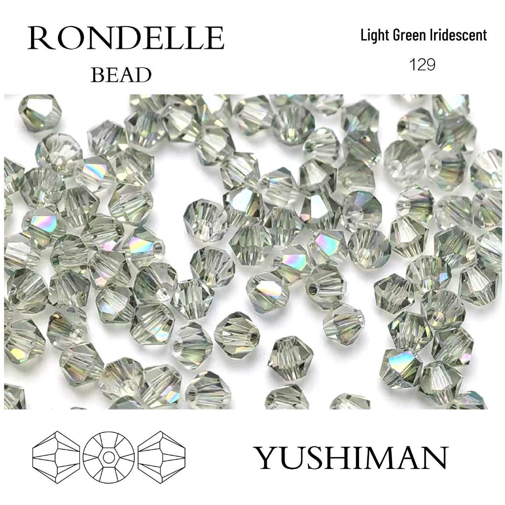4mm Rhombus Beads - 200 Czech Quality Double Crimp Top Beads for DIY, Shuttle Weaving, and Embroidery
