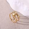 Custom Broad Surface Name Heart Rings Women Unisex Gold Color Personalization 6-10 Size Wedding Bride Jewelry Stainless Steel