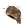 Fur Russian Hat with Drop Animal Adult Fluffy Raccoon Winter Cold Weather Flight Faux Fur Small Snow Playing in the New Brown Hat, Ears, Hat, Women's,
