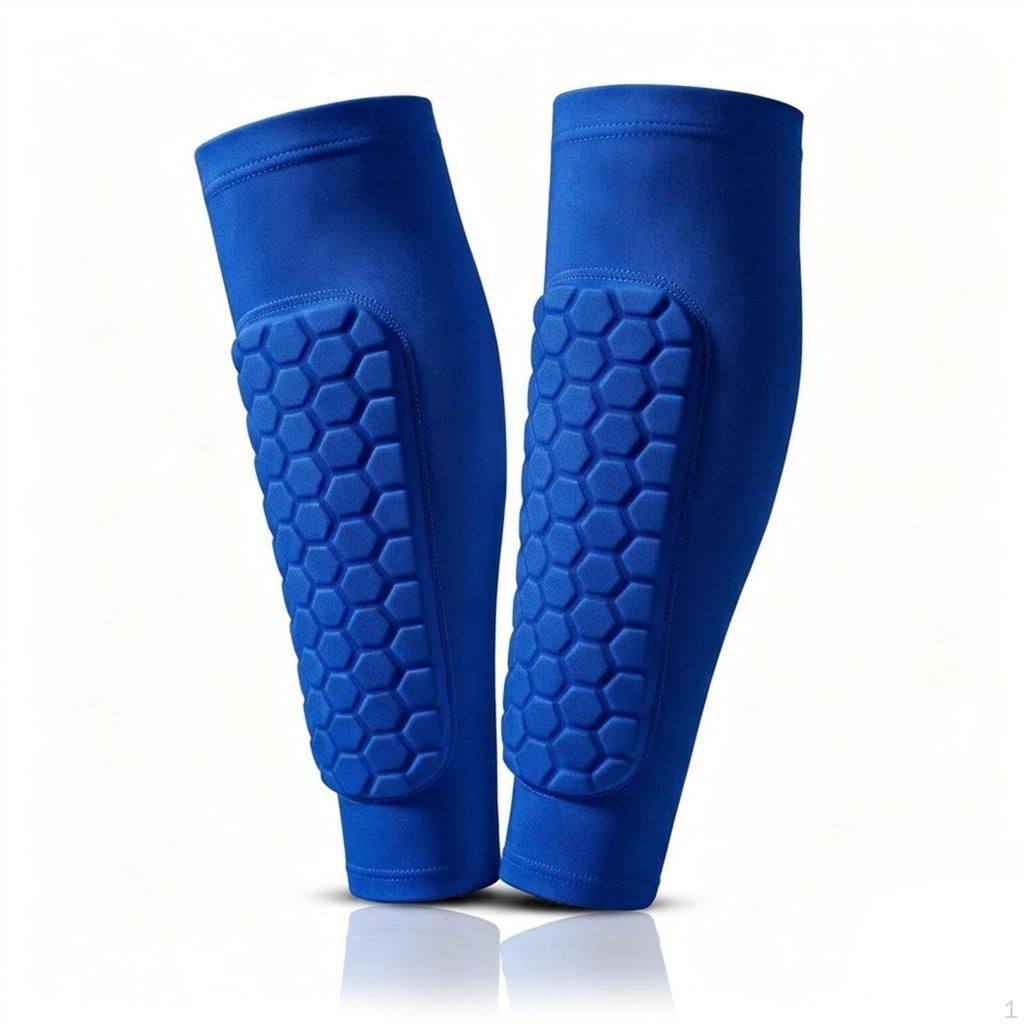 Shielded Shin Sleeve Impact Protection Football Guards Flexible Leg Protectors for Children,