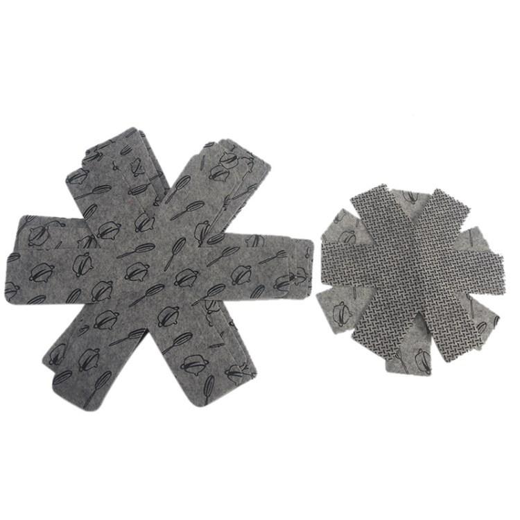 

6Pcs Pan Pot Protector Pad Table Separator Placemat Anti-scald Pad Heat Insulation Felt Pan Pad Type B