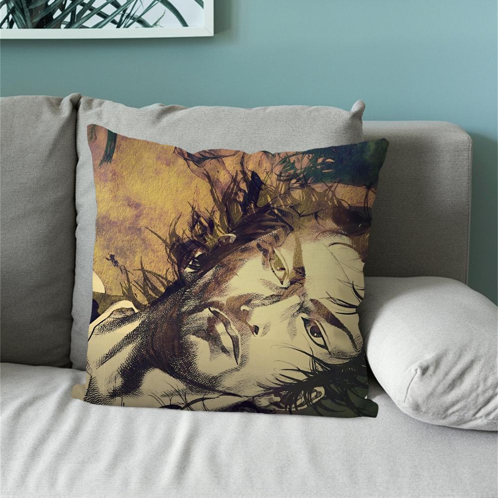 Manga Vagabond Cool Pillow Case Sofa Living Room Bedroom Headboard Backrest Cushion Square Cushion Nap Time