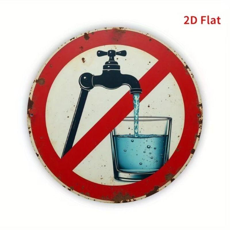 Flat 2D Metal Sign Board Hanging Decorative Wall Art 20x20cm