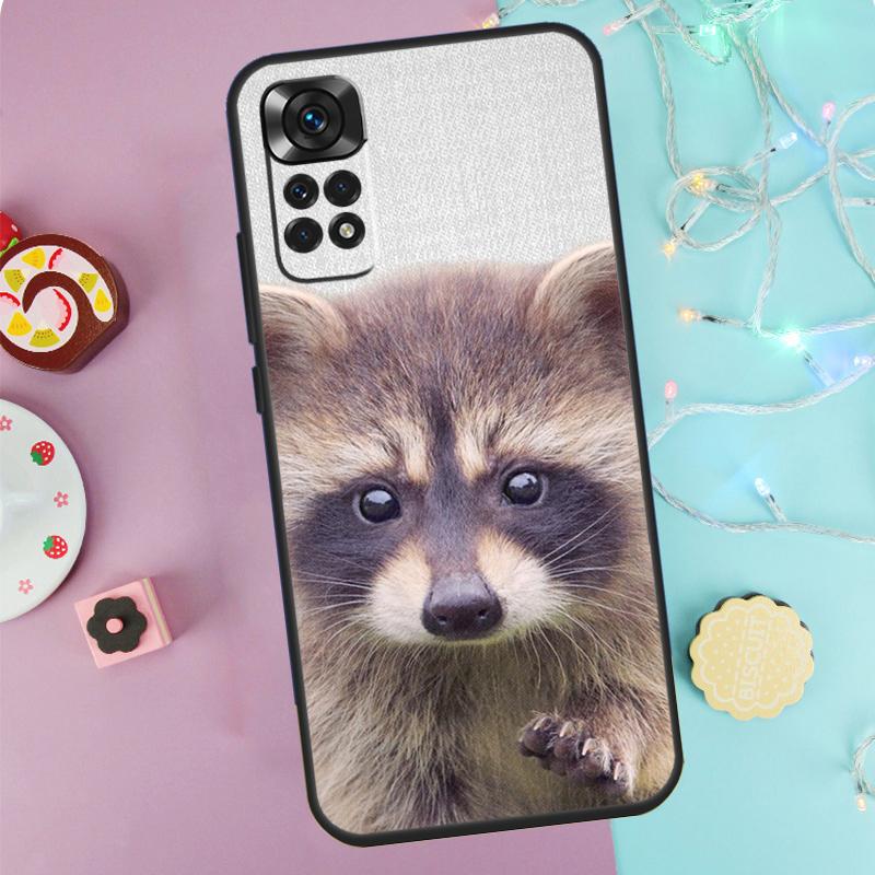 Raccoon Art Case For Xiaomi Redmi Note 14 13 9 10 11 12 Pro 9S 10S 11S 12S Redmi 13C 10C 12C 14C Cover
