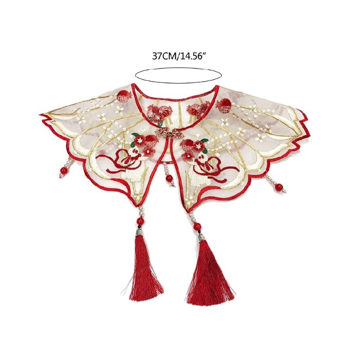 Stickerei Hasenkragen für Damen Chinesische Braut Hanfu Hasen-Yunjian-Kragen