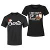 Santa - I Put Out for Santa Funny Christmas Couples Matching Pajama T-Shirt or V-Neck Family Christmas, Christmas Pjs, Family Pajamas.