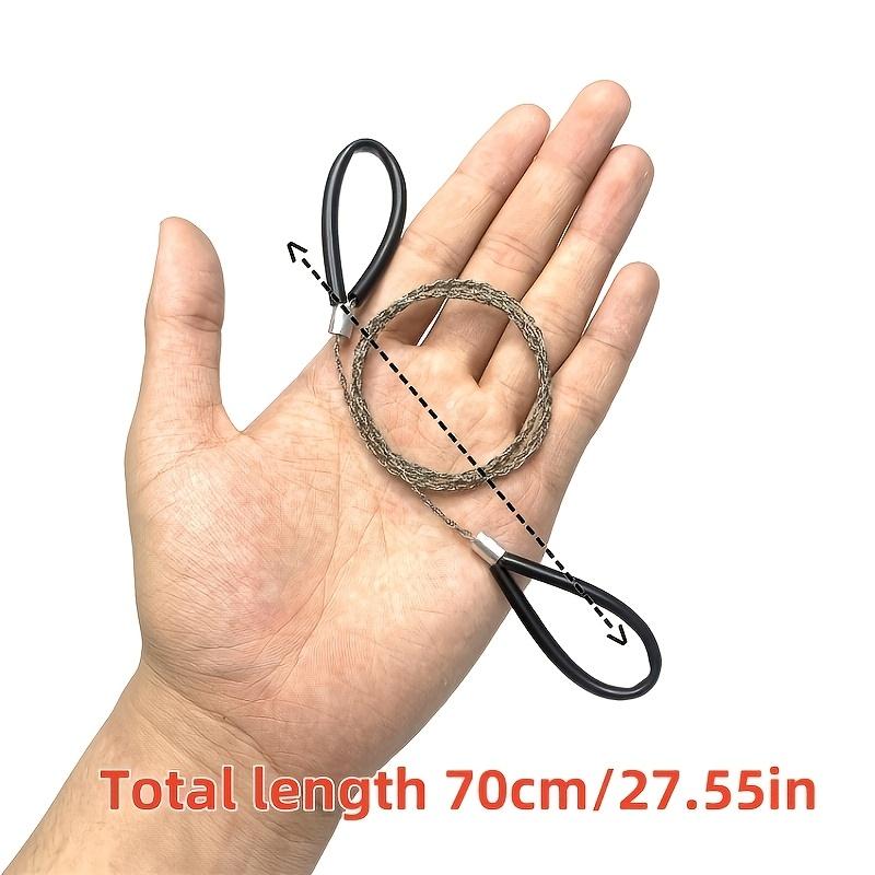 Portable Stainless Steel Wire Saw with Finger Handle Outdoor Camping Hiking Pocket Manual Cutting Chain Saws Survive Tool