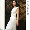 ELLASSAY New Chinese Style Silk Blend Sleeveless Midi Dress