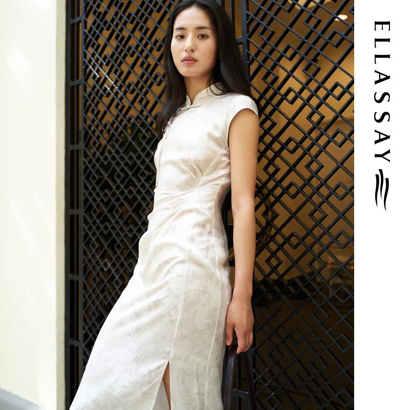 ELLASSAY New Chinese Style Silk Blend Sleeveless Midi Dress