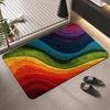 2D Rainbow Floor Mat Bathroom Anti Slip Absorbent Quick Drying Door Mat Toilet Anti Fall Door Mat Indoor And Outdoor Foot Mat