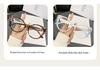 European American Cat Eye Anti-blue Light Women's Color Block Glasses