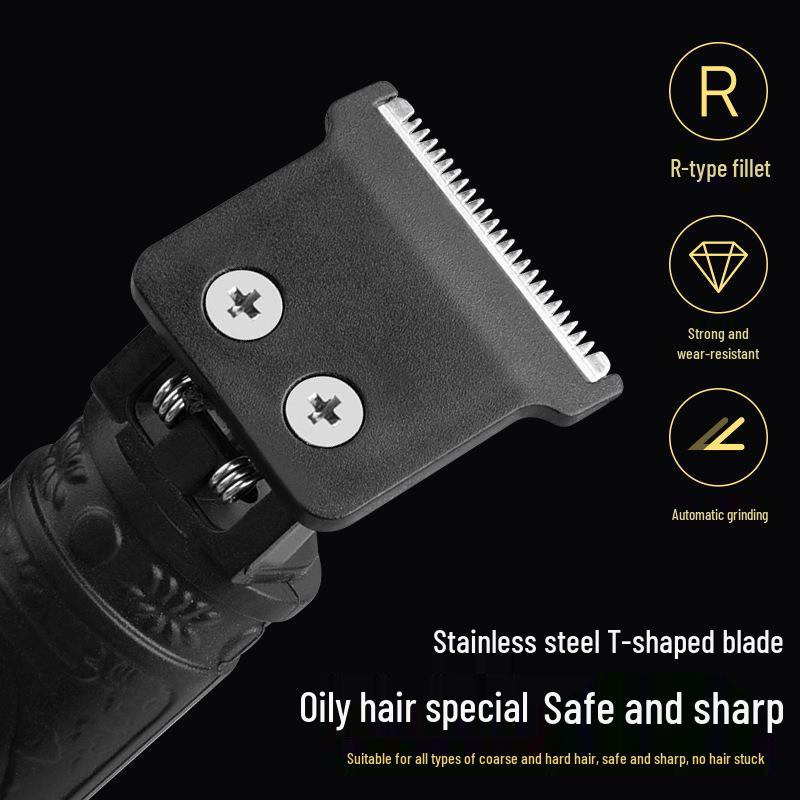 Electric Hair Clipper & Shaver - Precision Oil Head Carving & Bald Cut