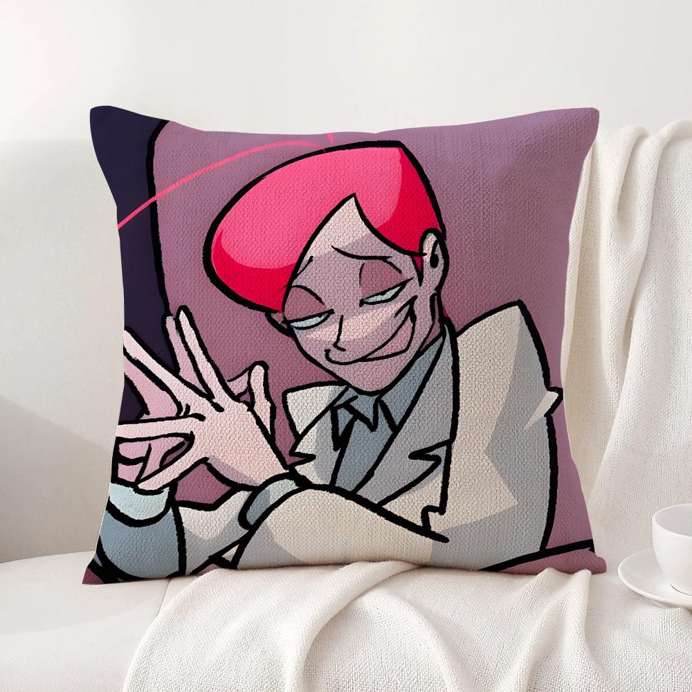 Psychocuties Mimi Pillow Case Natural Linen Organic Fabric Double-Sided Printing Breathable Perfect For Home Decor