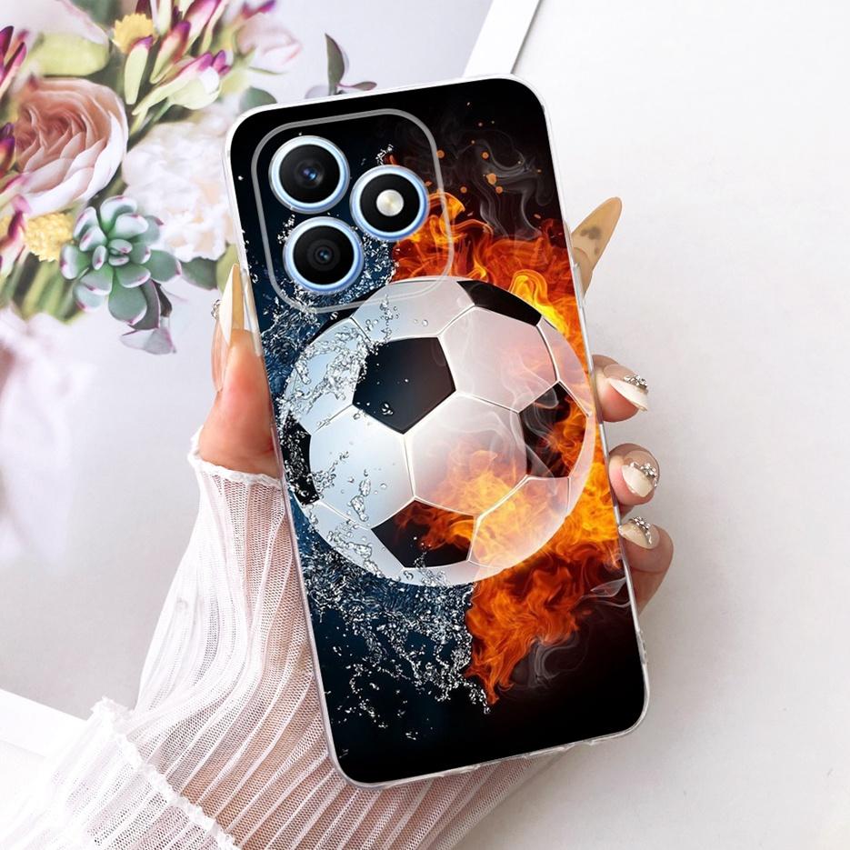 For Honor X8d 4G Case Cute Cat Luxury Flowers Painted Cover Soft Slim Phone Case For Honor X8d X 8d HonorX8d 4G Back Cover Coque