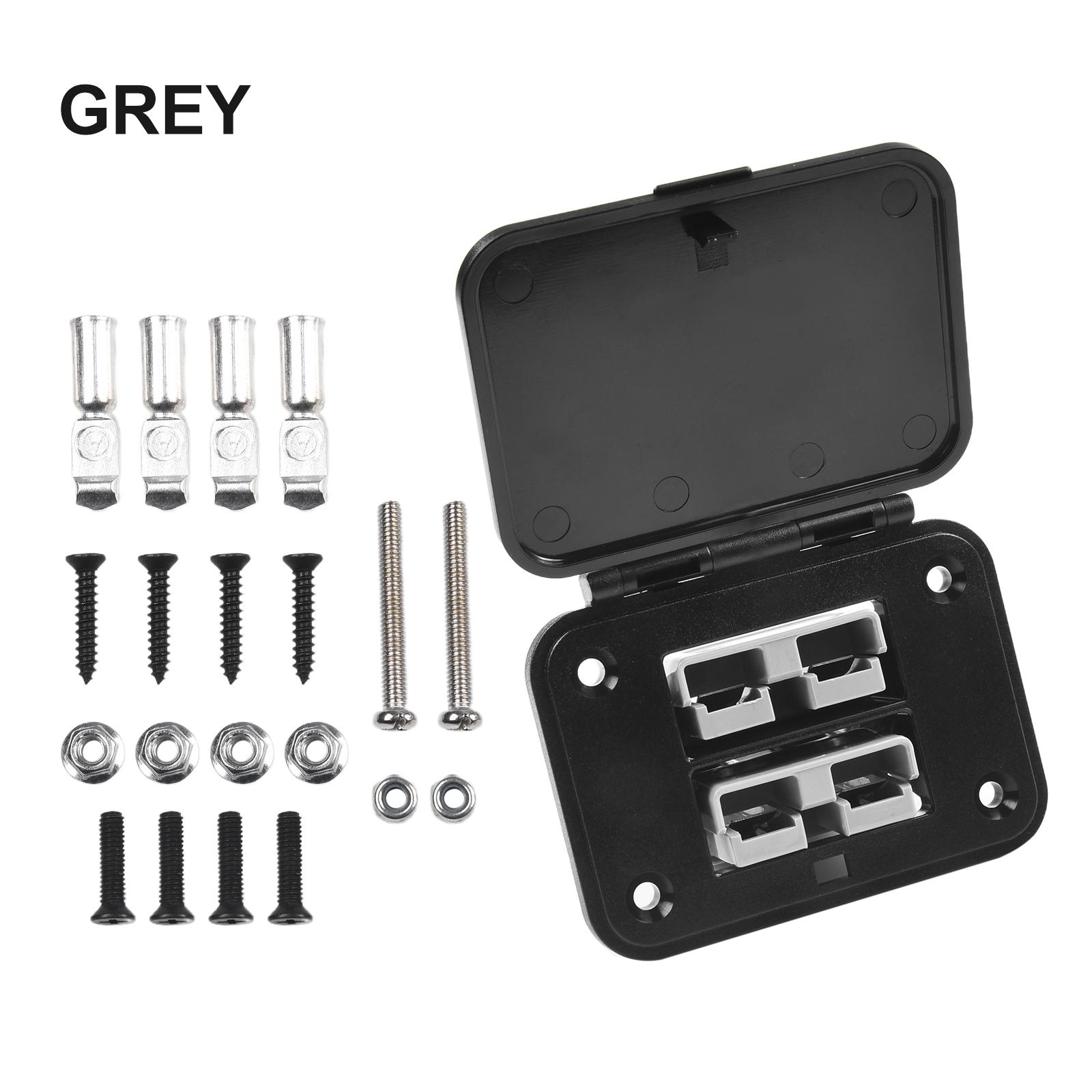 

High Capacity Twin Dual Flush Mount Bracket Connector Compatible with a Range of Wire Diameters from 12 to 6 AWG сірий