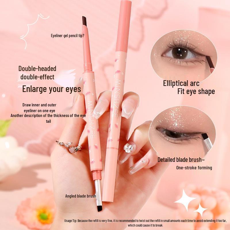 Mingxi Zhi Doppelseitiger Wasserdichter Eyeliner Gelstift – Wischfest, Langanhaltend & Schweißresistent für Anfänger.