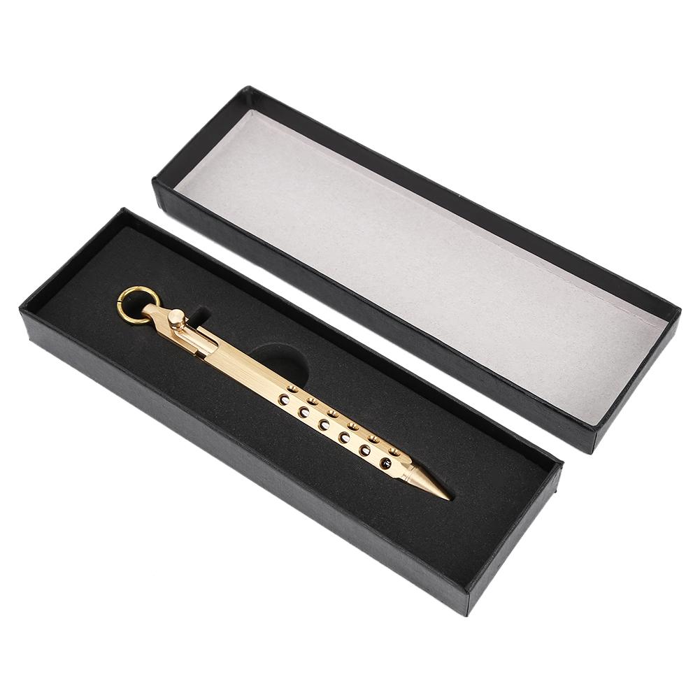 

Metal Gel Ink Pen, Crtive Vintage Hexagonal Brass Signing Pen Handcrafted NaMachine for Business Writing